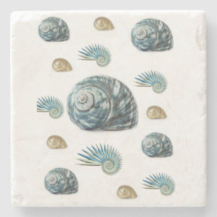 Posavasos De Piedra Marble Stone Coaster Seashell