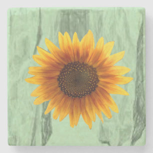 Posavasos De Piedra Marble Stone Coaster Sunflower