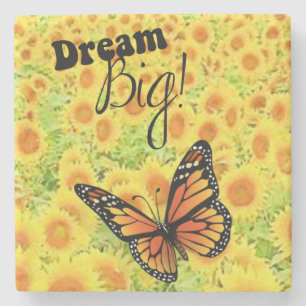 Posavasos De Piedra Marble Stone Coaster Sunflower