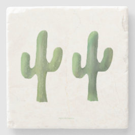 Posavasos De Piedra Marble Trivet | Conjunto Cacti