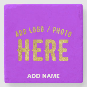 POSAVASOS DE PIEDRA MARCA VIOLETA PERSONALIZABLE MODERNA Y ESTILOSA VE