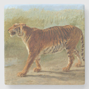 Posavasos De Piedra Marcha del Tigre Real (por Rosa Bonheur)
