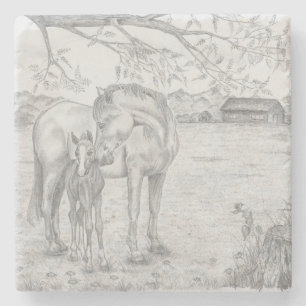 Posavasos De Piedra Mare y Foal