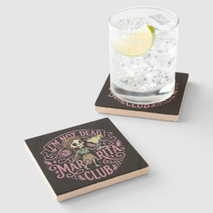 Posavasos De Piedra Margarita Esqueleta Mona