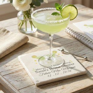 Posavasos De Piedra Margs and Matrimony Bridal Shower margarita
