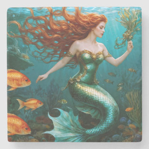 Posavasos De Piedra "Marielle" - Hermosa sirena bailarina