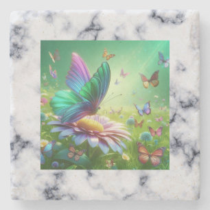 Posavasos De Piedra Mariposa
