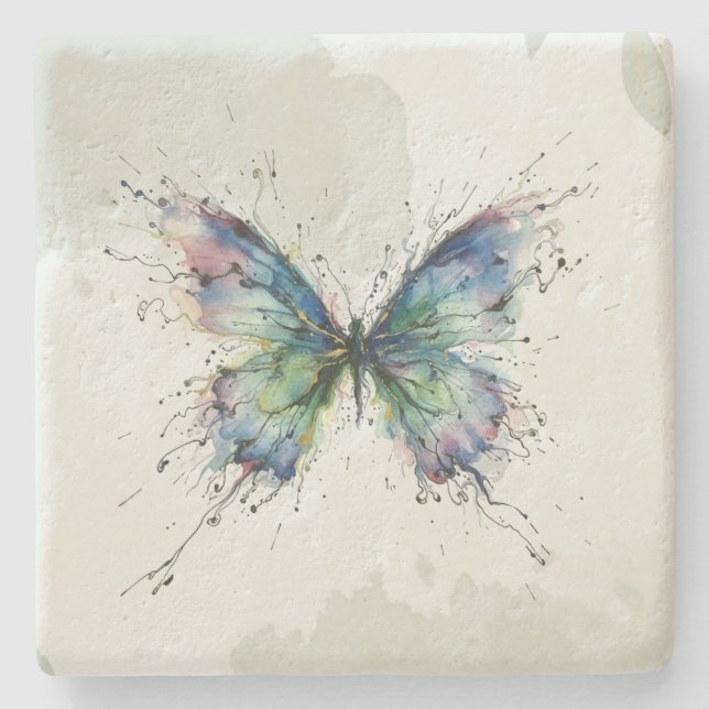 Posavasos De Piedra Mariposa (Anverso)