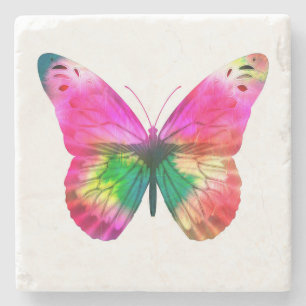 Posavasos De Piedra Mariposa colorida