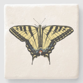 Posavasos De Piedra Mariposa de cola de cerda amarilla del suroeste