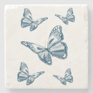 Posavasos De Piedra Mariposa de montaña de piedra de mármol