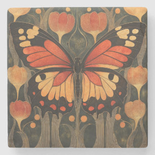 Posavasos De Piedra Mariposa monarca