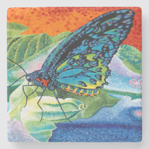 Posavasos De Piedra Mariposa posa II