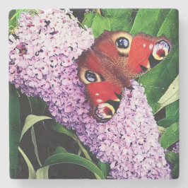 Posavasos De Piedra Mariposa roja