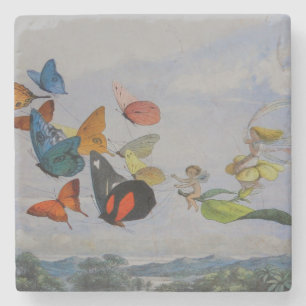 Posavasos De Piedra Mariposas y hadas Reina de las hadas