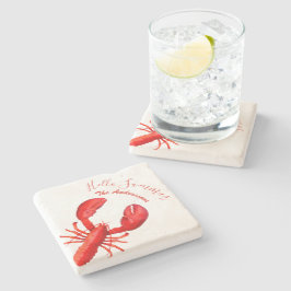 Posavasos De Piedra Mariscos blancos de bogavante rojo