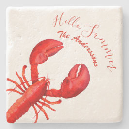 Posavasos De Piedra Mariscos blancos de bogavante rojo