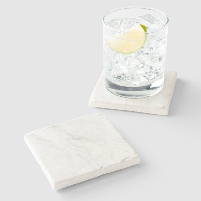 Posavasos De Piedra Mármol Blanco (Lateral)