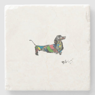 Posavasos De Piedra Mármol de Dachshund