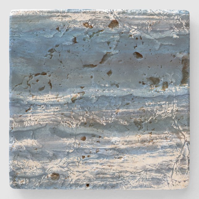 Posavasos De Piedra Mármol gris-azul (Anverso)