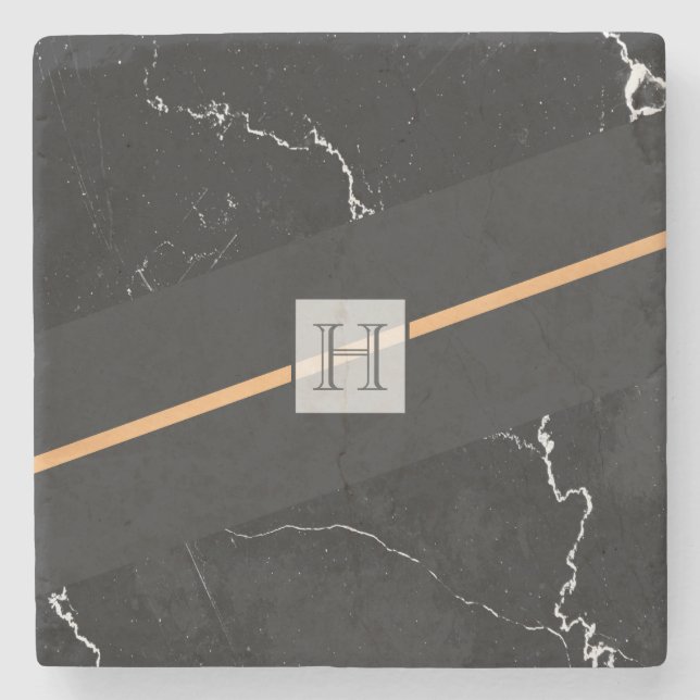 Posavasos De Piedra Mármol negro (Anverso)