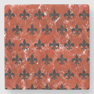 POSAVASOS DE PIEDRA MÁRMOL NEGRO ROYAL1 Y MÁRMOL ROJO