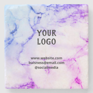 Posavasos De Piedra Mármol personalizado simple y elegante con su nomb