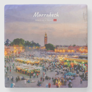 Posavasos De Piedra Marrakech, Marruecos - Plaza Jemaa el Fnaa