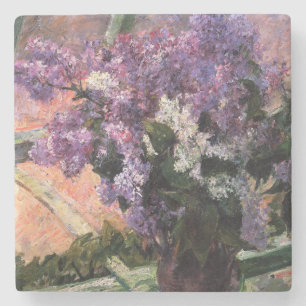 Posavasos De Piedra Mary Cassatt - Lilacs en una ventana