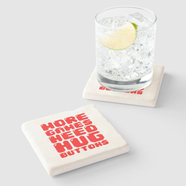 POSAVASOS DE PIEDRA MÁS JUEGOS NECESITAN BOTONES HUG (Lateral)