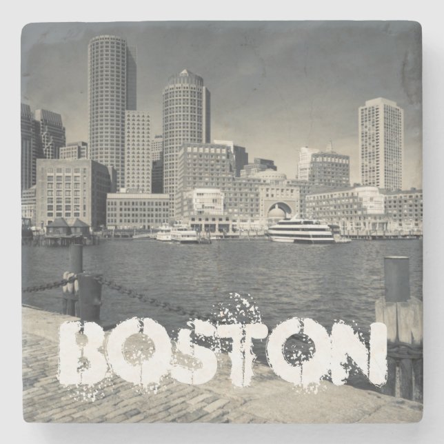 Posavasos De Piedra Massachusetts, Boston, edificios de Rowe's Wharf (Anverso)