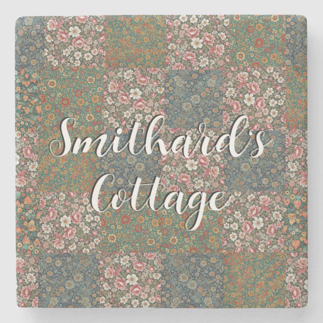 Posavasos De Piedra Matrícula de casa de campo de la puerta delantera (Anverso)