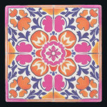 Posavasos De Piedra Matrimonio favorece la talavera estampada en mosai<br><div class="desc">La boda favorece la talavera naranja rosado estampado estampado estampado de mármol,  coloridas vintage estampadoras de tejas mexicanas hacen hermosos regalos de novios y también decoran su mesa boda</div>