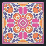 Posavasos De Piedra Matrimonio favorece la talavera estampada en mosai<br><div class="desc">La boda favorece la talavera naranja rosado estampado estampado estampado de mármol,  coloridas vintage estampadoras de tejas mexicanas hacen hermosos regalos de novios y también decoran su mesa boda</div>