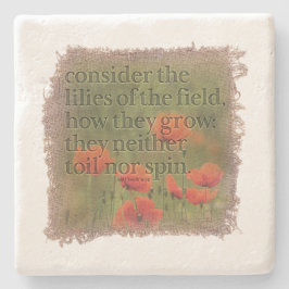 Posavasos De Piedra MATTHEW 6:28 - Coaster