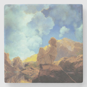 Posavasos De Piedra Maxfield Parrish Mañana 1922 Nube Azul Arte Fino
