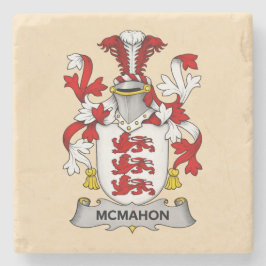 Posavasos De Piedra McMahon Family Coat of Arms Stone Coaster (