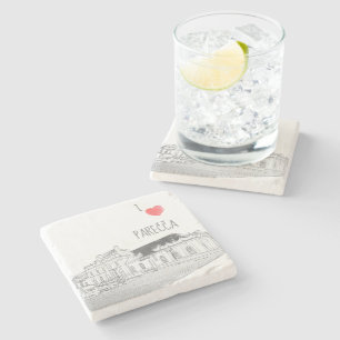 Posavasos De Piedra Me encanta la estación de tren Porechye Belarus