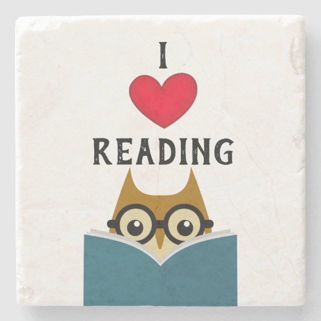 Posavasos De Piedra Me encanta leer (Anverso)