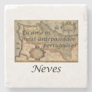 Posavasos De Piedra Me Encanta Mi Ancestro Portugués {Neves} Ala