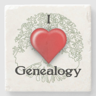 Posavasos De Piedra Me encantan los Personalizados de genealogía