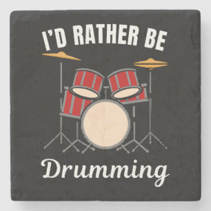 Posavasos De Piedra Me gustaría estar en mi trabajo, dice el baterista