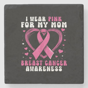 Posavasos De Piedra Me pongo rosa por la conciencia del cáncer de mama
