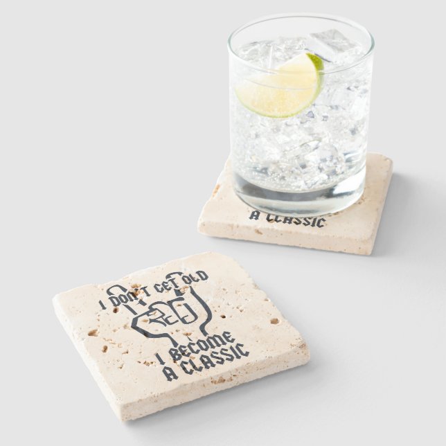 Posavasos De Piedra Me vuelvo un clásico (Lateral)