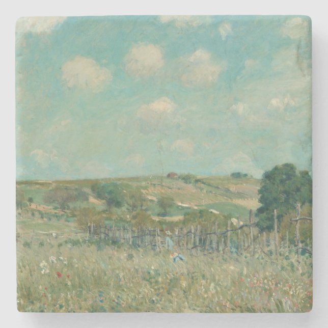Posavasos De Piedra Meadow | Alfred Sisley | Galería Nacional de Arte (Anverso)