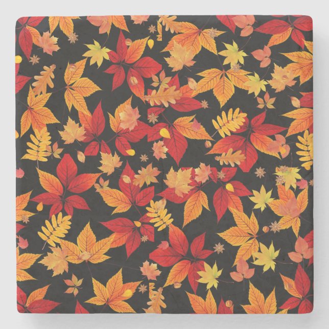 Posavasos De Piedra Medianoche de otoño (Anverso)