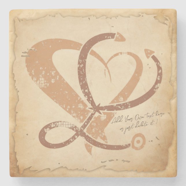 Posavasos De Piedra Médica, enfermera, paramédico, plantilla de regalo (Anverso)