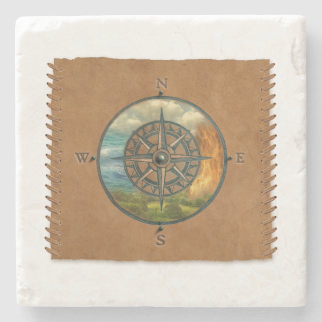 Posavasos De Piedra Medicine Wheel - Coaster (Anverso)