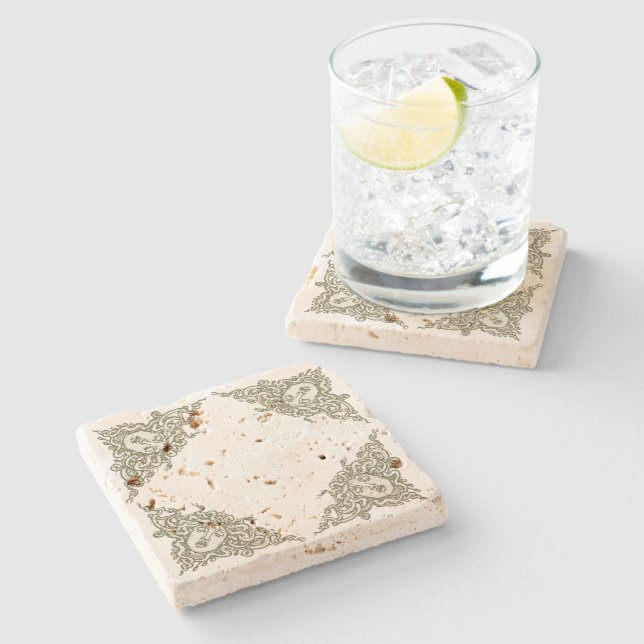 Posavasos De Piedra Medusa por Walter Crane (Lateral)