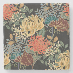 Posavasos De Piedra Mehndi Tracery Tile: Diseño étnico sin problemas